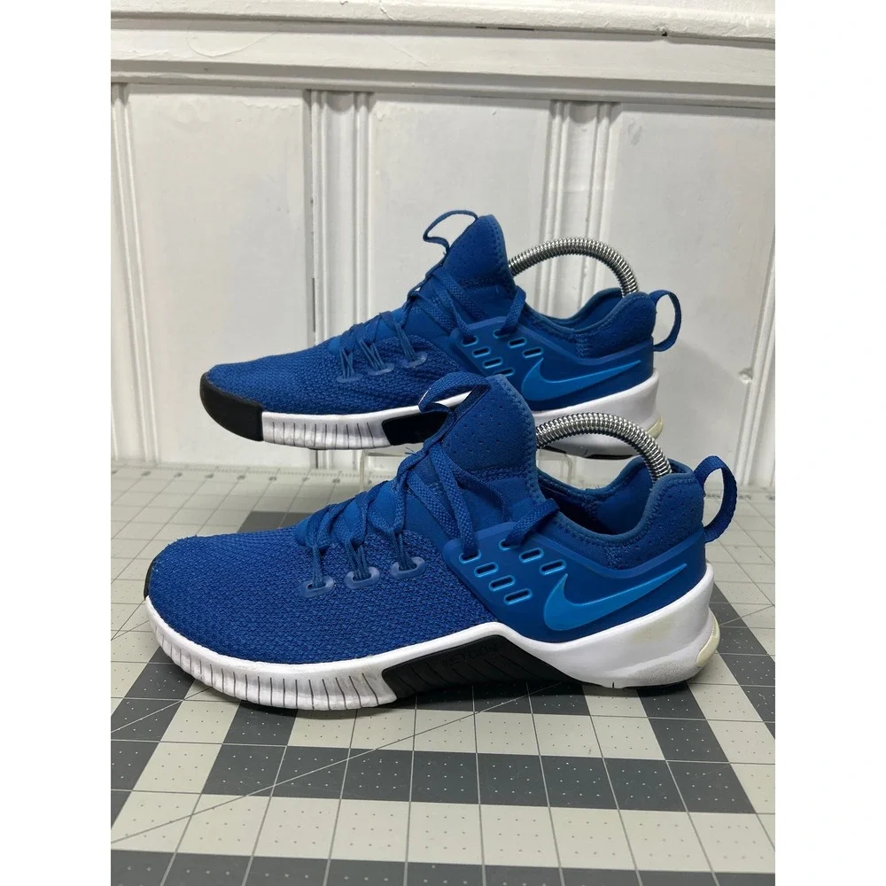 Nike Free Metcon Training Shoes‎ Mens 7.5 Blue White Black Sneakers Gym Workout